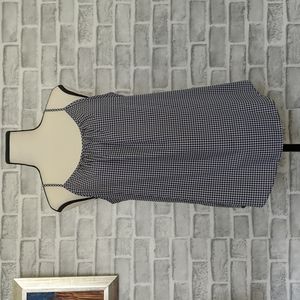 Time and Tru Plaid Tank Top Blouse w/ Adjustable Straps; M (8-10)